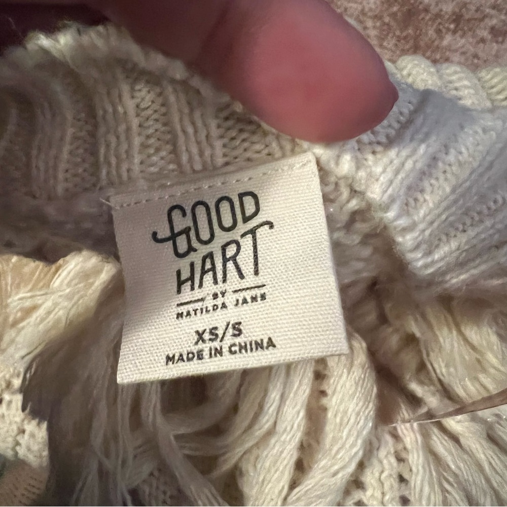 MATILDA JANE GOOD HART Mayfield Kimono Sweater in Cream Size XS - Picture 6 of 6